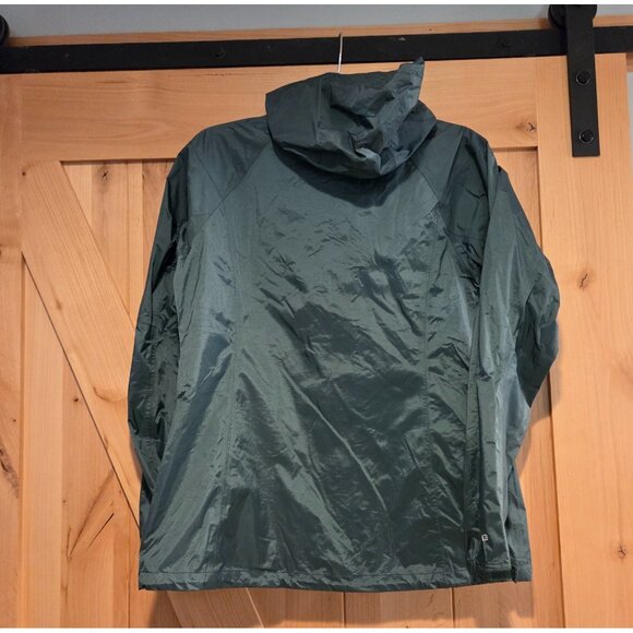 EMS EASTERN MOUNTAIN SPORTS Packable Rain Jacket Women's M Green EUC Hooded - Picture 2 of 15